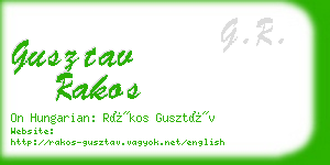 gusztav rakos business card